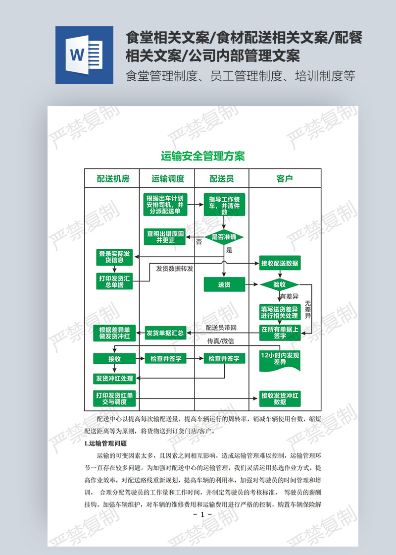 运输安全管理方案